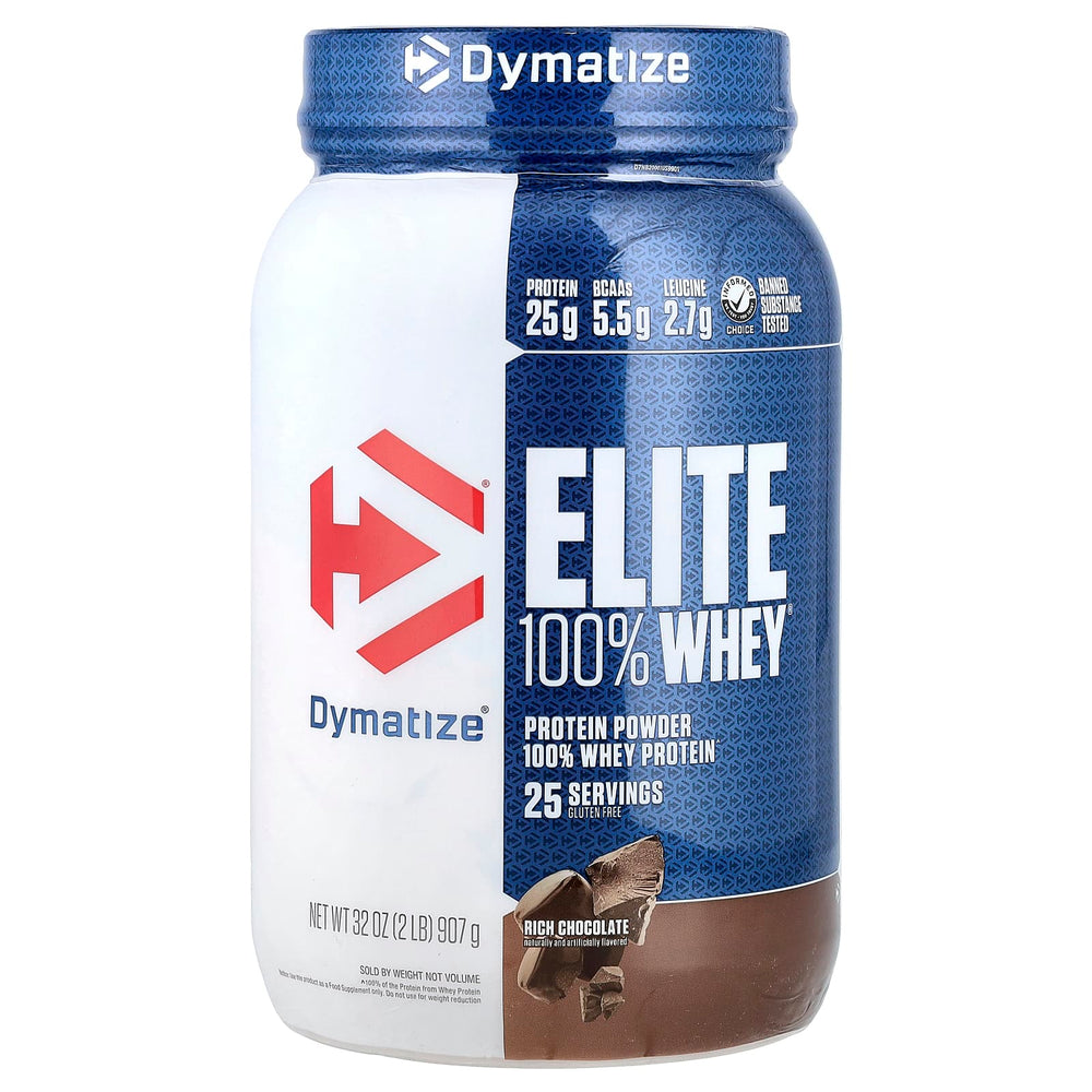 Elite 100% Whey® Protein Powder, Rich Chocolate, 2 lb (907 g)