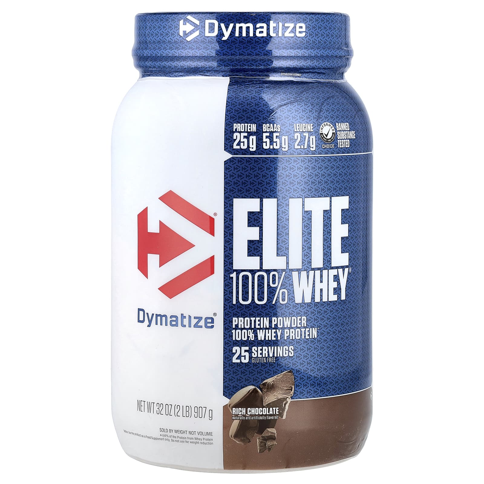 Elite 100% Whey® Protein Powder, Rich Chocolate, 2 lb (907 g)