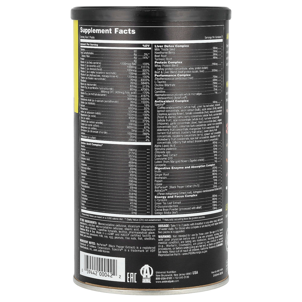 Animal Pak 44 Packs