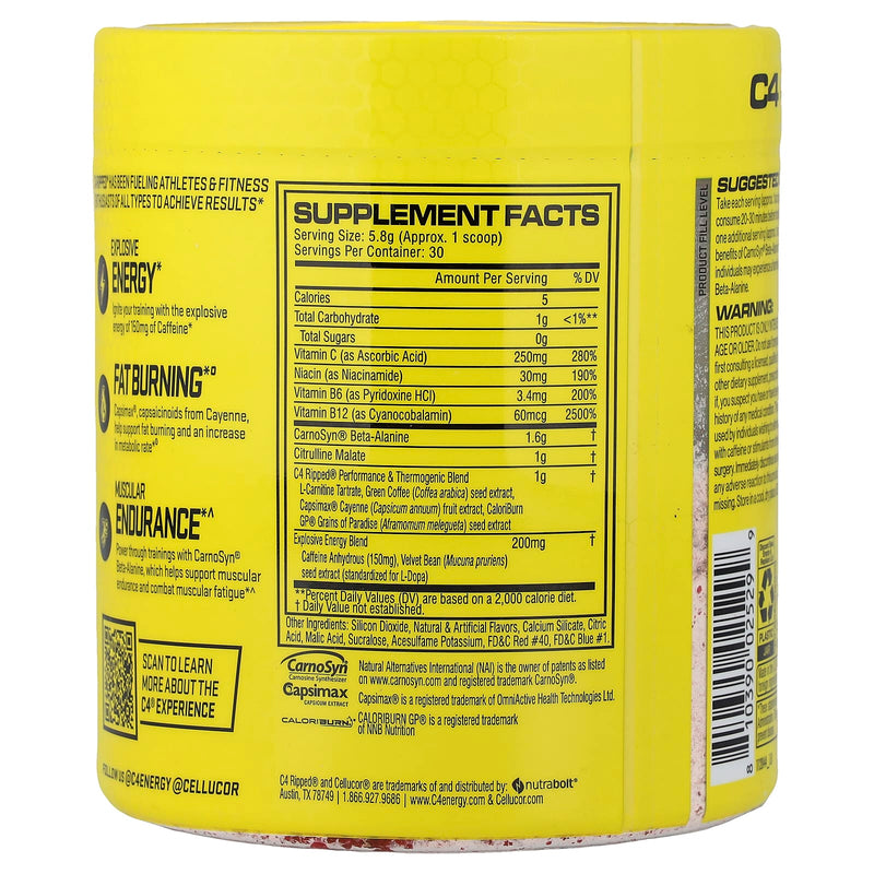 C4 Ripped 30 Servings By Cellucor