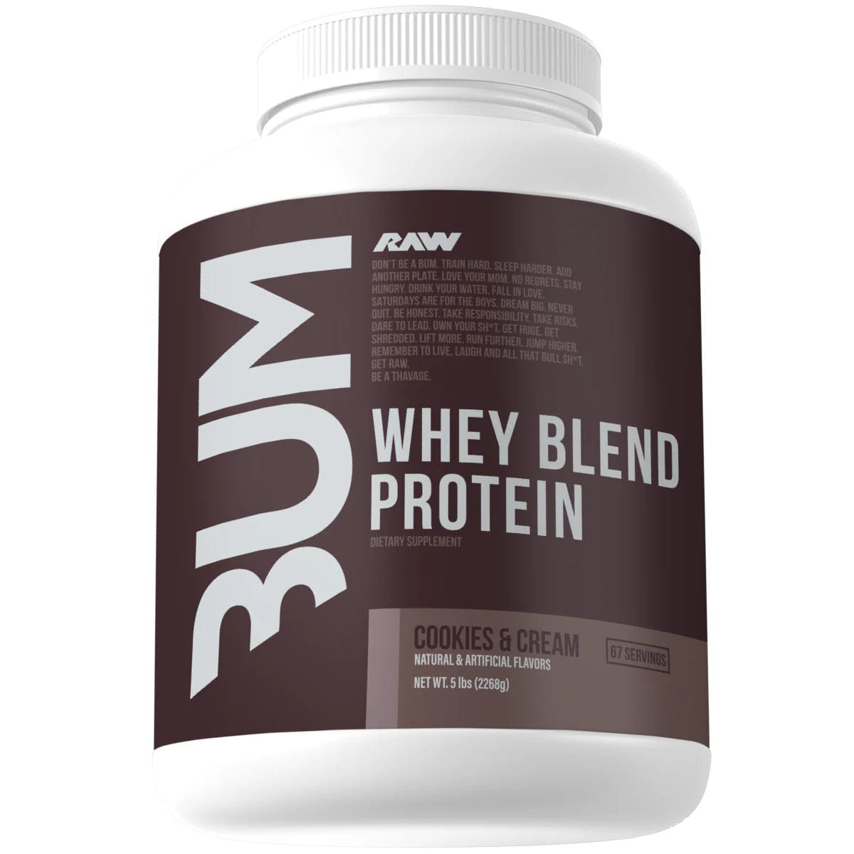 CBUM Whey Blend Protein 5lb By Raw Nutrition