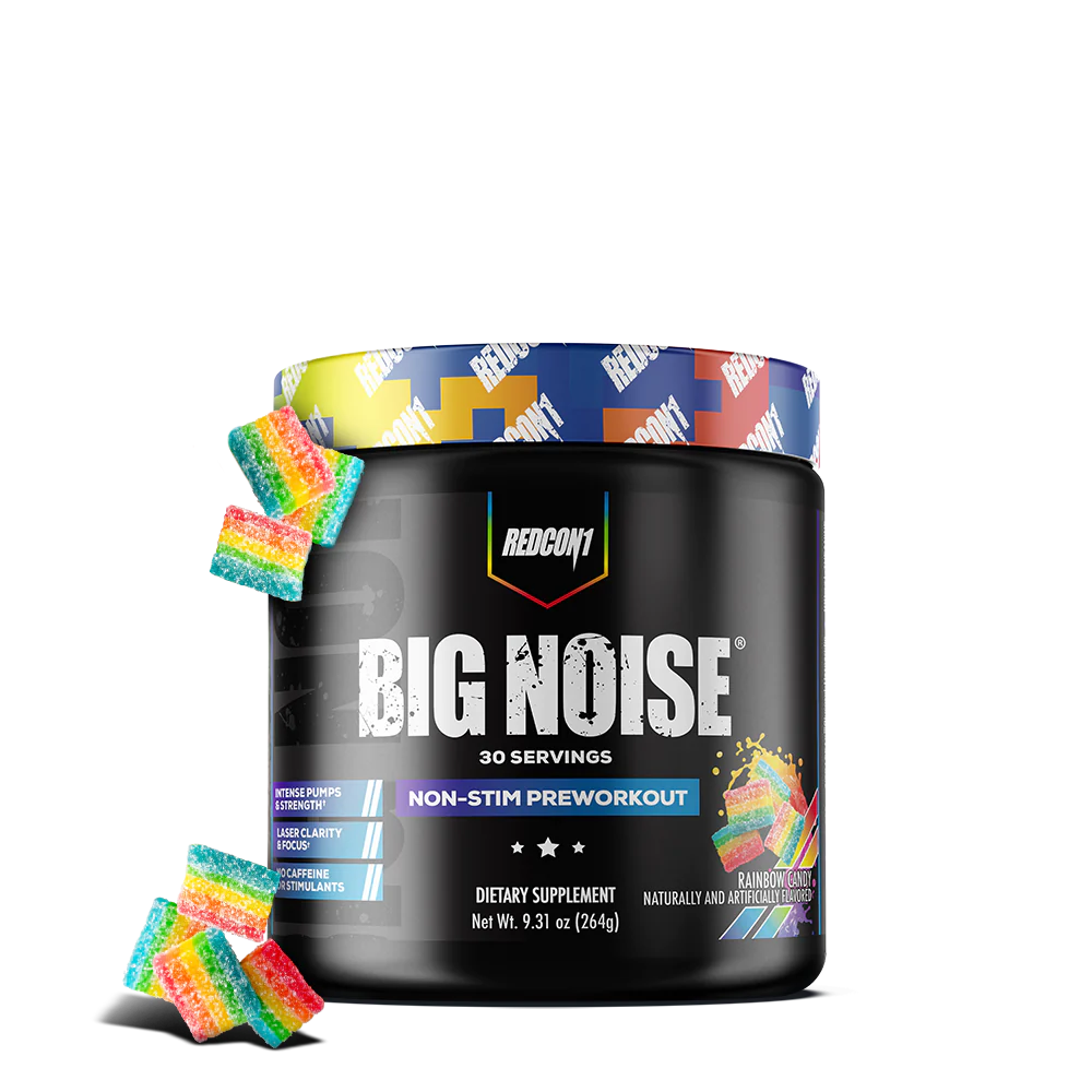 Redcon1 Big Noise Non-Stimulant Pump Pre-Workout | Rainbow Candy