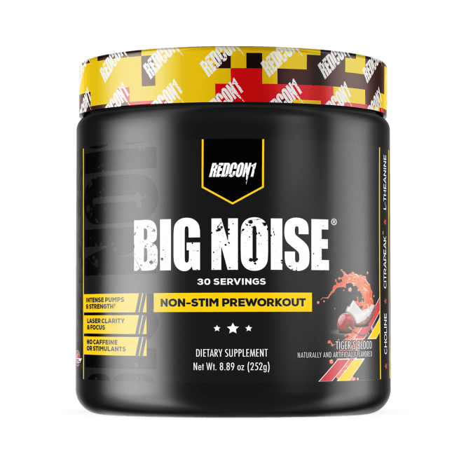 Redcon1 Big Noise Non-Stimulant Pump Pre-Workout | Tiger Blood
